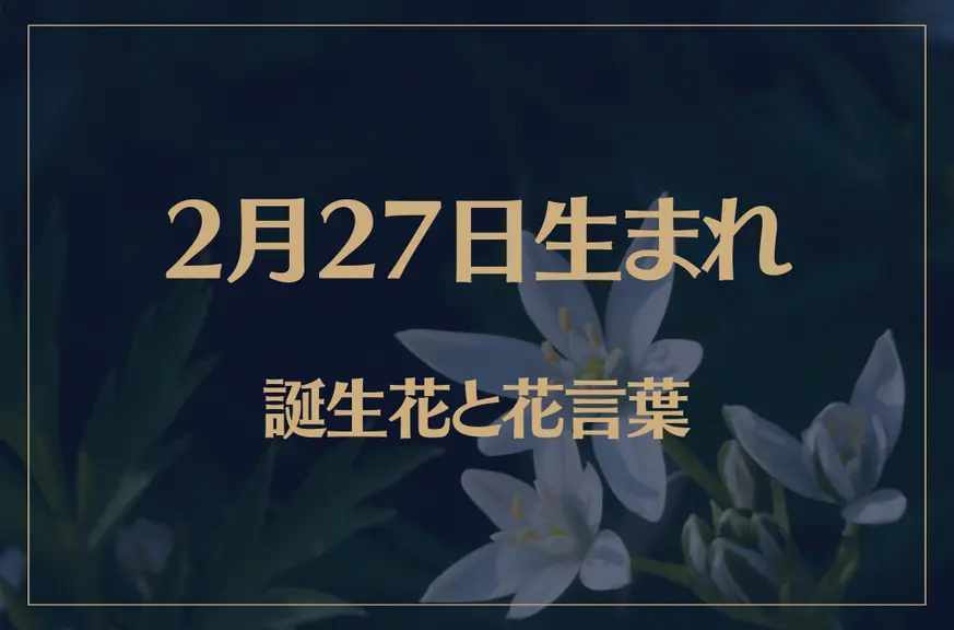 2月27日の誕生花と花言葉がコレ！性格や恋愛・仕事などの誕生日占いもご紹介！