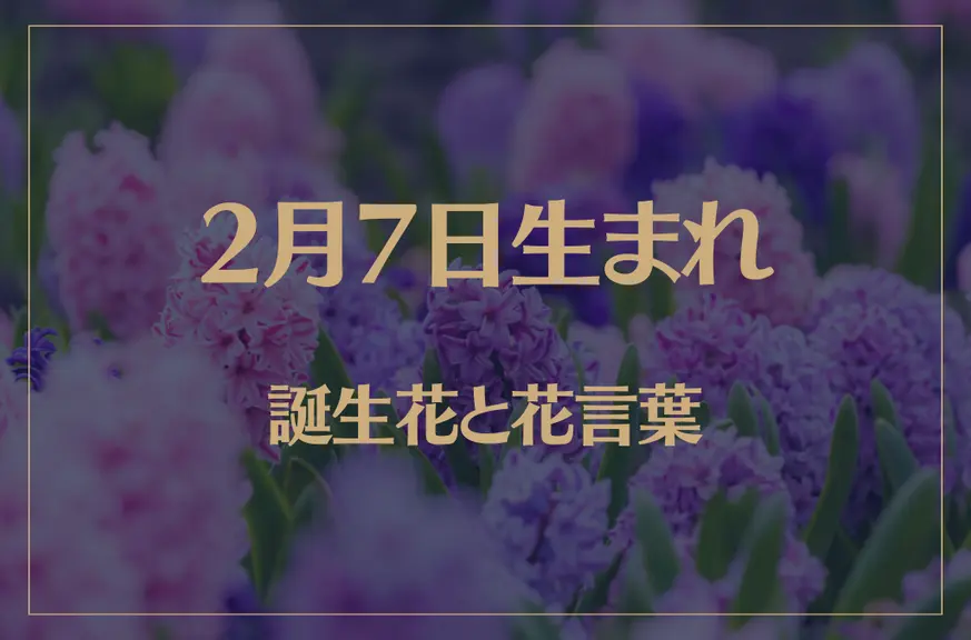 2月7日の誕生花と花言葉がコレ！性格や恋愛・仕事などの誕生日占いもご紹介！