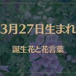 3月27日の誕生花と花言葉がコレ！性格や恋愛・仕事などの誕生日占いもご紹介！