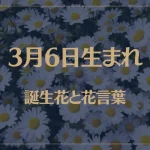 3月6日の誕生花と花言葉がコレ！性格や恋愛・仕事などの誕生日占いもご紹介！
