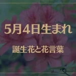 5月4日の誕生花と花言葉がコレ！性格や恋愛・仕事などの誕生日占いもご紹介！