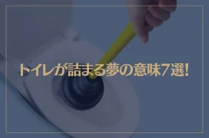 【夢占い】トイレが詰まる夢の意味7選！シチュエーション別にご紹介！