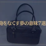 【夢占い】鞄をなくす夢の意味7選！シチュエーション別にご紹介！