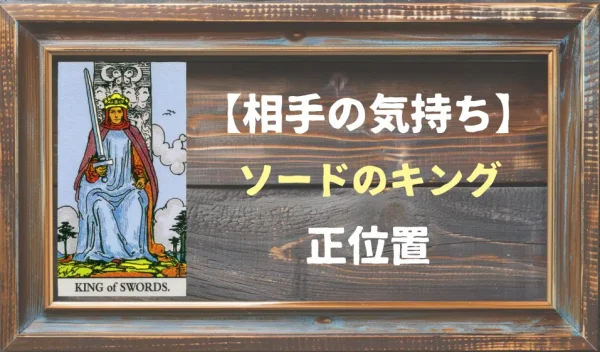 【相手の気持ち】ソードのキングの正位置が出た場合
