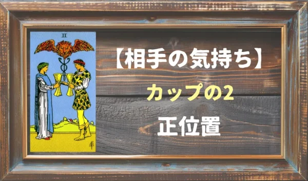 【相手の気持ち】カップの2の正位置が出た場合