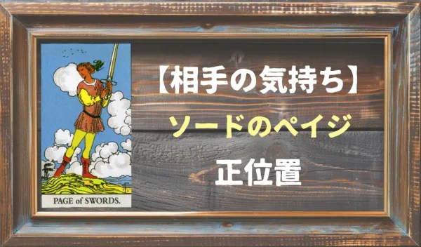 【相手の気持ち】ソードのペイジの正位置が出た場合