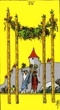 【タロットカード解説】ワンドの4の意味とは？