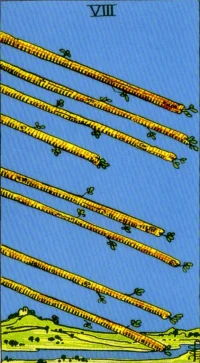 【タロットカード解説】ワンドの8の意味とは？