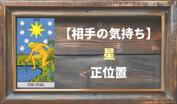 【相手の気持ち】星の正位置が出た場合