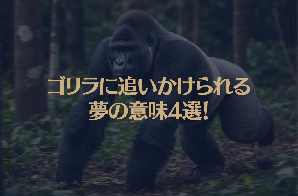【夢占い】ゴリラに追いかけられる夢の意味4選！シチュエーション別にご紹介！
