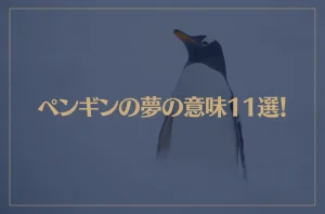 【夢占い】ペンギンの夢の意味11選！シチュエーション別にご紹介！